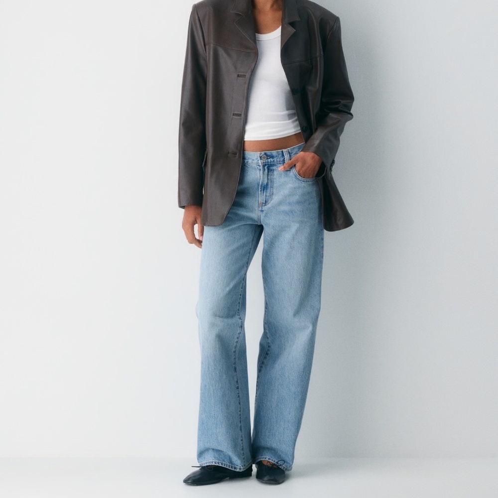 Denim Forum The Farrah Lo-Rise Wide Jean